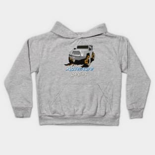 Jeep Adventure Begins Silver Kids Hoodie